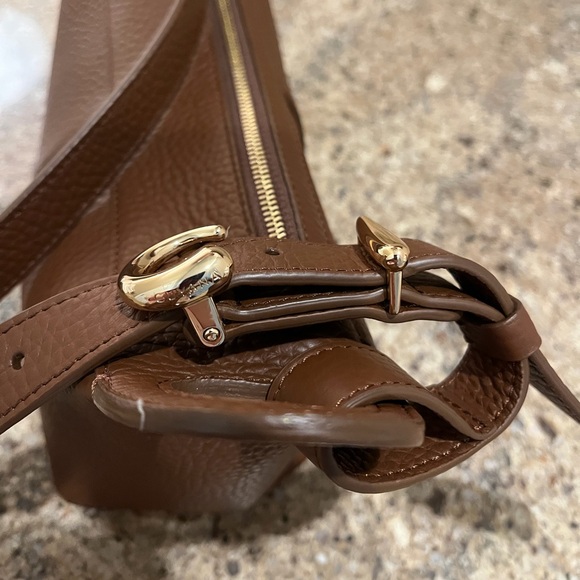 Cuyana Mini Paloma Pebble Leather Chestnut  Shoulder Bag - Picture 12 of 14